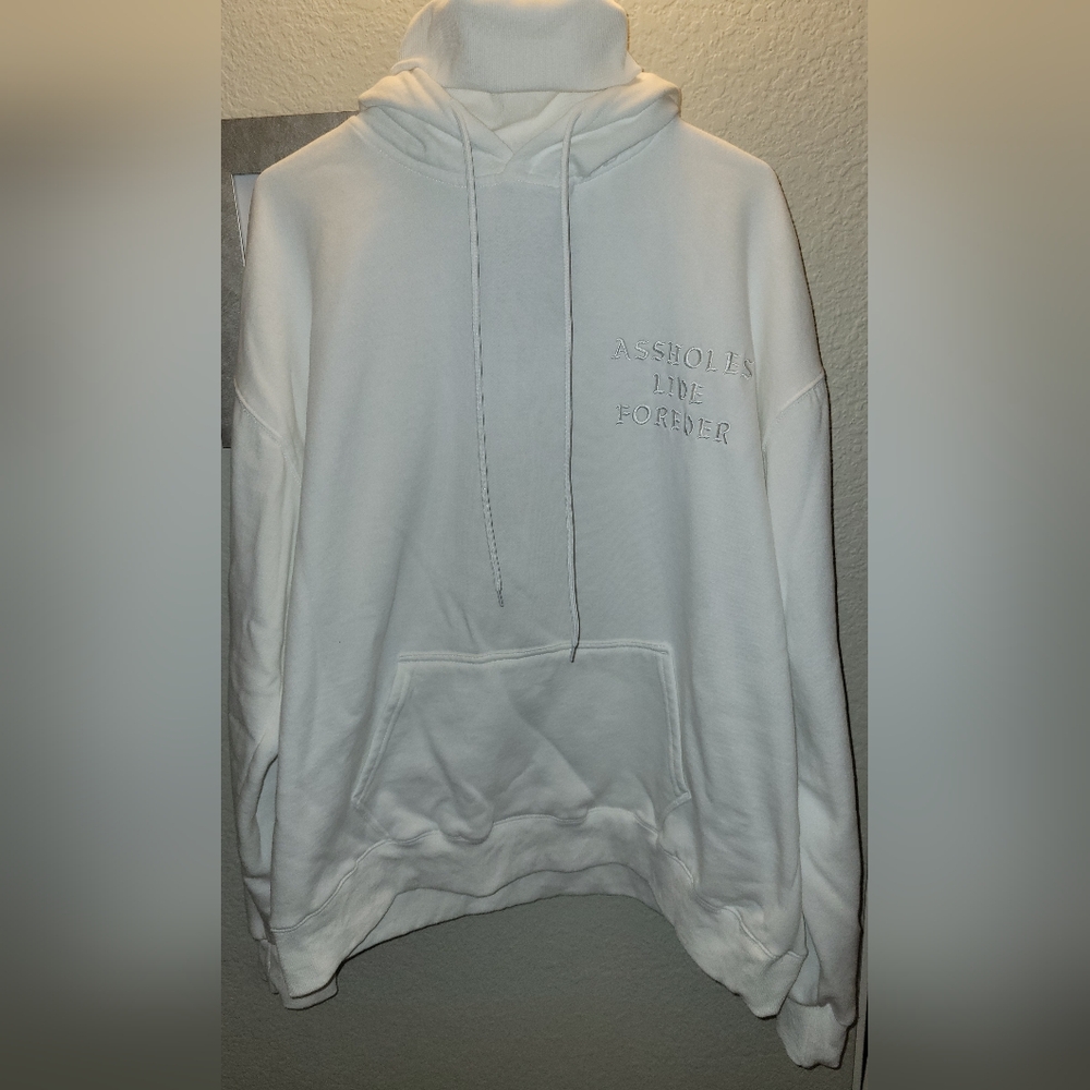 Assholes*s Live Forever Turtleneck Hoodie Mens XXL Oversized Fleece Sweatshirt‎